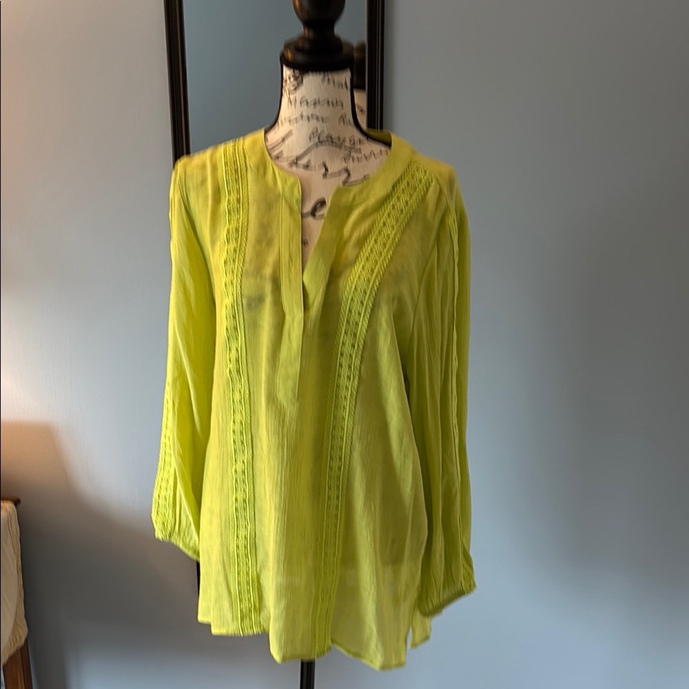 Ladies Pale Green Top, V-Neck by Counterparts